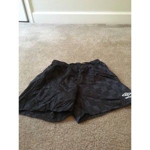 Umbro Kids Black Checkered Shorts Soccer Active Wear Size Medium